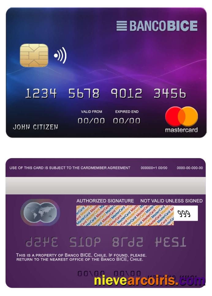 Chile  BICE  bank mastercard